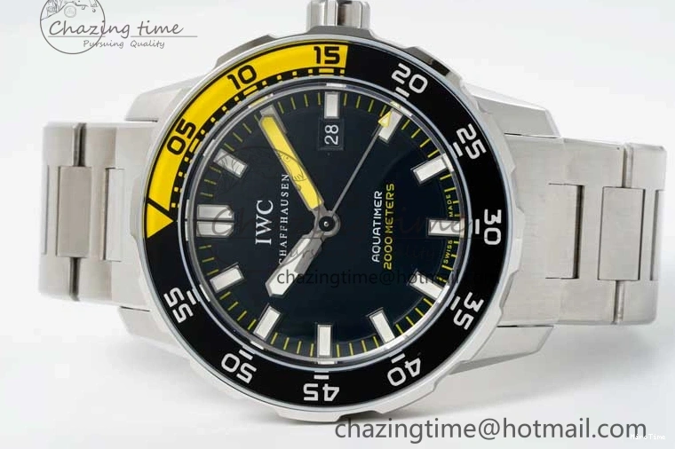 MIROTIME 0315 Durable Aquatimer Automatic SS RSF 1:1 Best Edition Black Yellow Dial on SS Bracelet A 7071